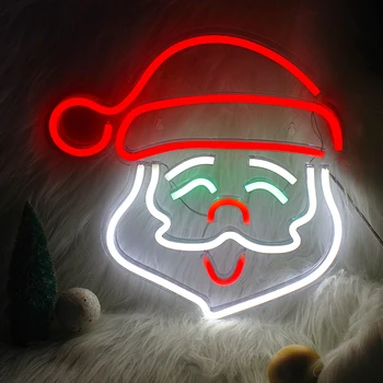 Wanxing ניאון חג המולד ניאון סנטה קלאוס למסיבת חג המולד. אספקה ניאון לילה מנורות השינה משחק Usb עם מתג עיצוב חדר