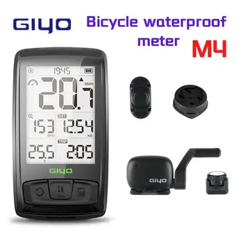 GIYO M4 אופניים קוד סטופר עמיד למים Bluetooth אלחוטית דרך מד מהירות מד מרחק תאורה אחורית רכיבה על אופניים אופניים ציוד