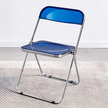 פשוט המודרנית שקוף אקריליק מתקפל האוכל הכיסא ההגירה אופנה נטו אדום המצלמה הכיסא חנות בגדים איפור הכיסא 접이식의자