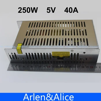 250W 5V 40A חד פלט החלפת ספק כוח LED רצועת אור AC DC