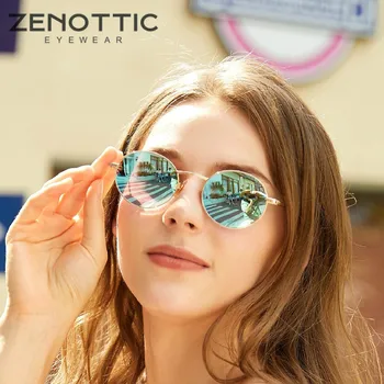 ZENOTTIC מתכת עגול משקפי שמש מקוטבות על 2023 נשים אופנה נסיעות גוונים משקפי שמש 610011