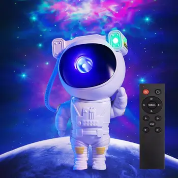 האסטרונאוט Galaxy Star מנורת מקרן כוכבים בשמים LED לילה אור USB מסתובב מנורת לילה דקורטיבית-תאורה לילדים מתנות