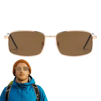 משקפי שמש גברים אופנתיים Anti-Glare מקוטב של נשים משקפי שמש מקוטב אופנה מסגרת מתכת הגנת UV יום בלילה משקפיים.