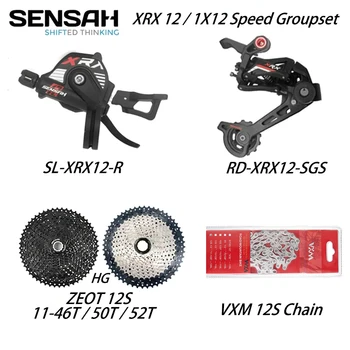 SENSAH XRX12 1x12 מהירות Groupset MTB אופניים הרים מחלף 12 מהירות Rear Derailleur VXM X12 שרשרת ZEOT קלטת 46T 50T 52T
