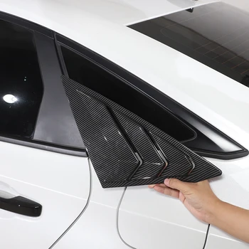 3 סגנון עבור הונדה סיוויק 11 2022 רכב סטיילינג ABS חלון מכונית אחורי משולש קטן קישוט חלון מדבקות אביזרי רכב
