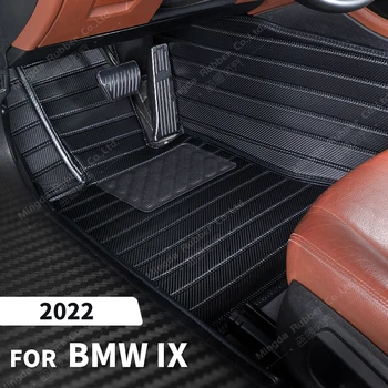 מותאם אישית סיבי פחמן סגנון מחצלות עבור ב. מ. וו iX 2022 רגל שטיח כיסוי רכב הפנים אביזרים