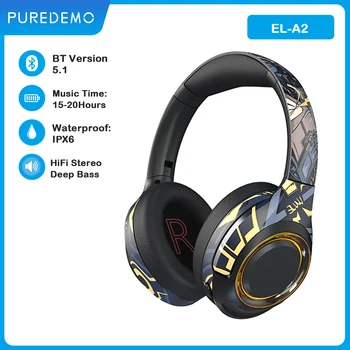 מעל האוזן אלחוטית Bluetooth אוזניות גיימינג אוזניות בס עמוק אוזניות עם מיקרופון Hi-Fi קול HD שיחות ברורות
