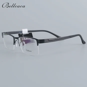 Bellcaca גברים מחזה מסגרת משקפיים מחשב אופטי מרשם קוצר ראיה בעין ברור עדשת משקפיים מסגרת זכר Eyewear 6606