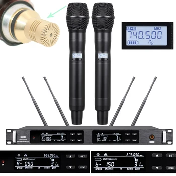 Pro UHF בטוח K9 דיגיטלי מערכת מיקרופון אלחוטית 2 KSM9 הקבל כמוסה כף יד אמת גיוון הבמה קונצרט ווקאלי מיקרוגרם.