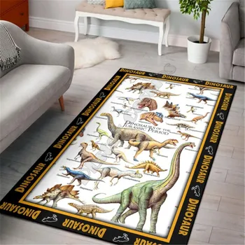 דינוזאור המאהב מלבן שטיח 3D בכל מודפס שטיח ללא החלקה מחצלת חדר אוכל סלון רך השינה שטיח 03