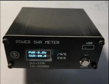 1.6-30MHz 0.1-12W כוח SWR מטר OLED12864 עבור רדיו HF