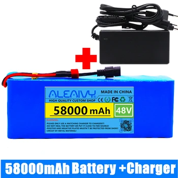 48v 58Ah סוללה ליתיום-יון 58000mAh 1000w 13S3P Li ion Battery Pack עבור בגודל 54.6 v E-bike אופניים חשמליות קורקינט עם עב 