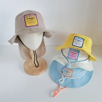 UPF50+ תינוק של קיץ שמש כובע ילדים שמשיה הצוואר הגנה יבש מהירה דייג כובע בנים בנות חיצונית חוף כובע השמש