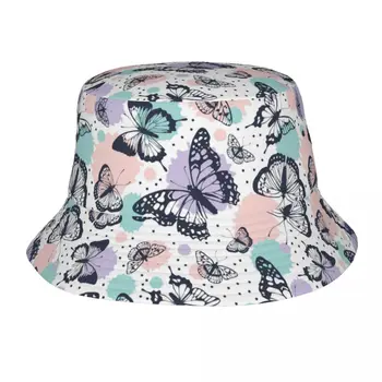 מותאם אישית פרפר קולאז ' אמנות דלי כובעים עבור נשים גברים הדפסה קיץ חוף השמש דייג קאפ