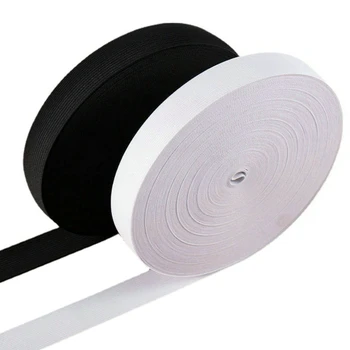 40Meters 1.5-7 סנטימטר לבן/שחור ניילון גבוהה גומיות לבוש מכנסיים תפירה אביזרי DIY תפירה גומיות