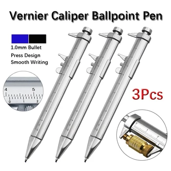 3pcs משולבת ג 'ל עט-דיו Caliper עט Vernier Caliper הרים כדור עט כתיבה כדורי כדורי 0.5 מ