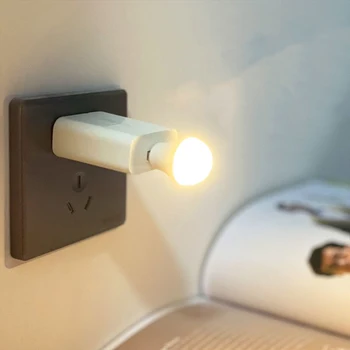 1 יח ' תקע ה-USB מנורה למחשב נייד כוח טעינה USB הספר מנורות LED הגנה על העין בקריאה שינה אור עגול קטן מנורת לילה