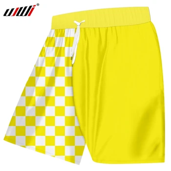 UJWI עיצוב חדש של גברים 3d צהוב לבן צבעוני מודפס קצרים Oversize קצרים על היפ הופ קצרים מפעל ישיר בגדים הסיטוניים