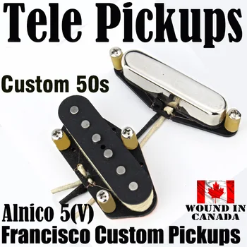 טלקסטר גיטרה פיקאפים-50 סגנון צליל Alnico 5 מותאם אישית בציר יחיד עבור Tele גיטרה חשמלית