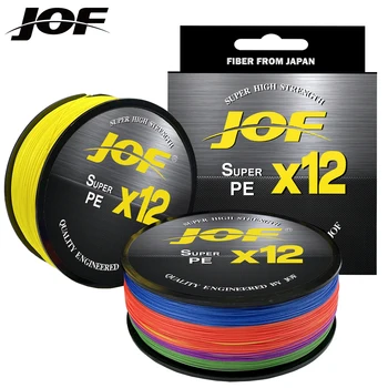 JOF X12 קלוע דיג קו אורך:100 מטר קוטר:0.16 mm-0.55 mm גודל:25LB - 92LB סופר ללבוש עמידים PE קלוע קו