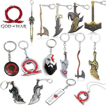 אלוהים של המלחמה Ragnarok מחזיק מפתחות קרייטוס לויתן גרזן של כאוס מפתחות נשק תליון מחזיק מפתחות מתנה