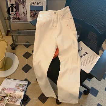 באגי ג 'ינס אישה גבוהה המותניים רגל ישרה' ינס נשים 2022 Y2k נקבה בגדים קוריאני אופנה וינטאג', בגדים אופנת רחוב ג ' ינס