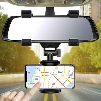 אוניברסלי 360 מעלות Rotatable המכונית מראה ההרכבה טלפון נייד GPS לרכב מראה סוגריים.