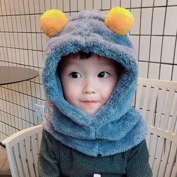 2020 החורף החדש והחמוד של הילדים כובעים אופנה קוריאנית קטיפה האוזן עיבוי חם באוזן הגנה בייבי קטיפה הוד התינוק כובעים