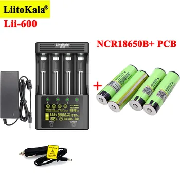 LiitoKala NCR18650B 3400mAh סוללות נטענות עם אני-600 מטען סוללות עבור 3.7 V Li-ion 18650 21700 26650 1.2 V AA NiMH