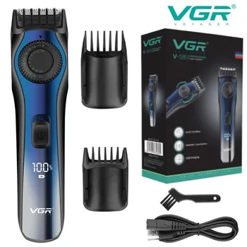 VGR גוזם שיער מתכוונן שיער קליפר נטענת גוזם מקצועי חשמלי קליפר שיער אלחוטי גוזם לגברים V-080