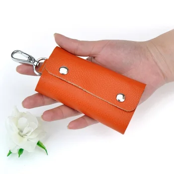 עור אמיתי מפתח מחזיק מפתחות ארנקים תיק תיק נשים מפתח הרכב בעל משק הבית המפתחות ארגונית מכסה גברים