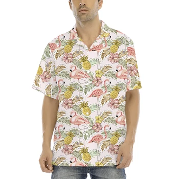 חוף הגעה לניו גברים קצרות-שרוול מזדמן אנימה חולצה חולצה רופף גלישה בהוואי-שירט לנו גודל