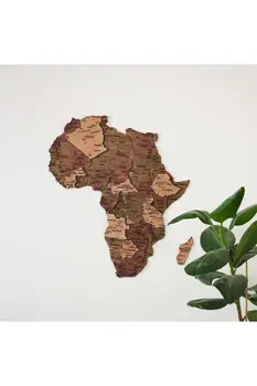 3d עץ אפריקה מפת רב שכבתי דקורטיביים המלון המשרד סלון מעץ קיר בעיצוב השולחן סימן סיכות הביתה מתנה אמנות פוסטרים