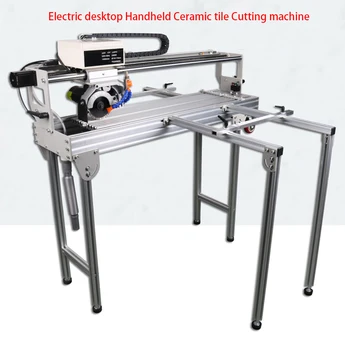 חצי-אוטומטי מכונת חיתוך אריח חשמלי שולחן עבודה כף יד קרמיקה קאטר קטן אוניברסלי אריח חיתוך chamfering 800mm