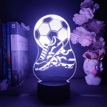 קישוט הבית גאדג ' ט led מנורת הלילה על שולחן קישוט אוהדי כדורגל מאמן נפלא מגניב חדש שנה מתנות xmas rgb כדורגל המנורה