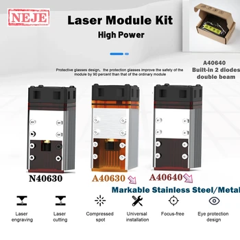 NEJE E80/A40640/N40630 ראש הלייזר מודול ערכת אור כחול 120W/80W מודול עבור חרט ליזר עץ חיתוך חכם כלי סיוע