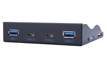 חדש כפול-5Gb/s USB 3.1 Type-C + USB 3.0 HUB 19Pin USB כפולה של USB3.0. USB-C מצליחה adapte 3.5 פנל קדמי תקליטונים במפרץ