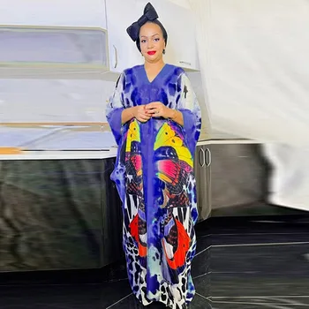 אפריקה שמלות לנשים Vetement פאטאל דאשיקי Abaya הדפסה שמלת מקסי סתיו אפריקה החדשה בגדים דאשיקי אנקרה שמלות