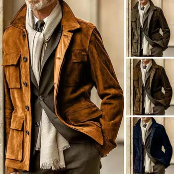 2022 אופנה לגברים פגע פרה מזדמן מעיל עור מעיל גבר מעיל החורף גברים Mens מעיל גברים מעיל חורף