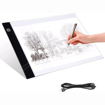 Elice A4 LED אור על משטח היהלום ציור, USB מופעל אור לוח דיגיטלי גרפיקה לוח עבור בלוק ציור אמנות לוח ציור