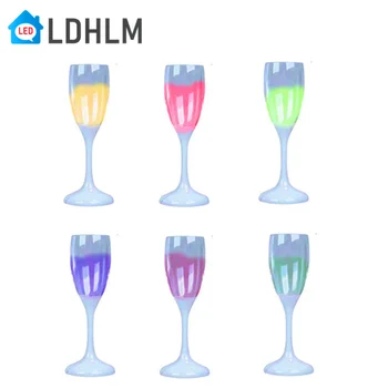 6Pcs LED כוסות צבעוניות שותה ספלי המהבהב זוהר אספקה ויסקי כוס אינדוקציה זוהר מסיבת קוקטייל תפאורה, תאורה