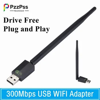 PzzPss Mini USB WiFi מתאם LAN אלחוטי מקלט 300Mbps WIFI מתאם רשת אלחוטית, כרטיס משחק, משחק מחשב Windows