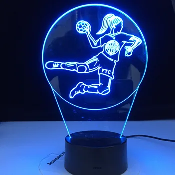 כדוריד שחקן איור 3D אור LED לילה USB ילדים ילדים מתנה התינוק מנורת לילה ספורט מנורת שולחן Dropshipping מתנה