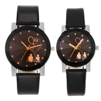 גבירותיי שעון אופנת קוורץ שעונים כמה מסוגנן החוד זכוכית שעון יד פשוטה היהלום בחזרה להציג כמה השעון זוג מתנה
