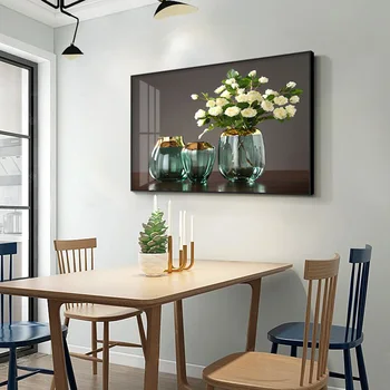 ציור דקורטיבי מודרני פשוטה בחדר האוכל יין הקבינט יחיד ציור יצירתי אגרטל אור יוקרה הרוח קיר המטבח